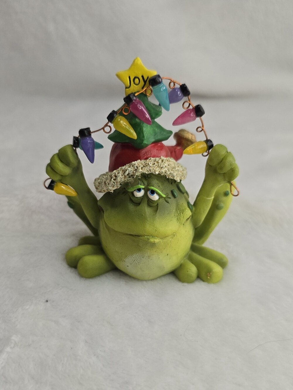 Russ 'Toadily Yours' Line Joy Christmas Frog Figurine by Douglas Harris Vintage